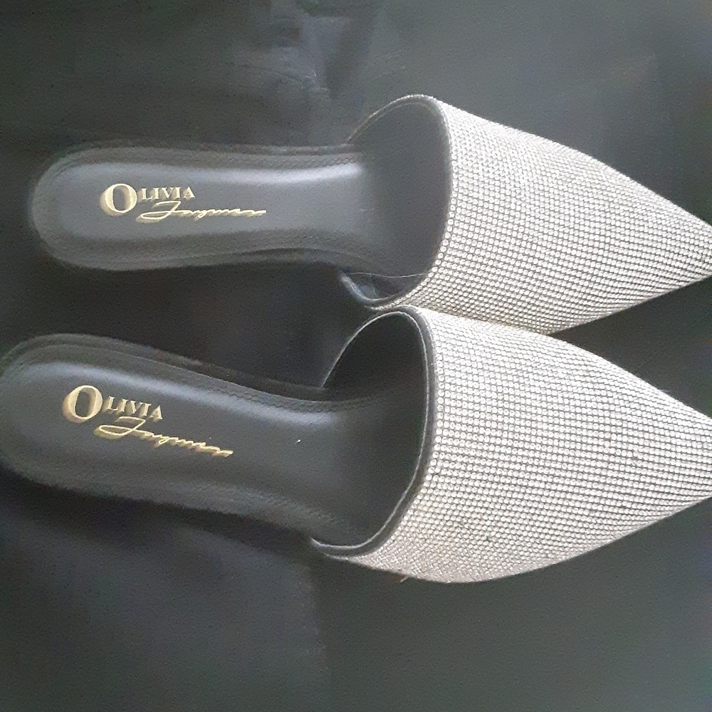 Glamorous  glitter slip on shoes